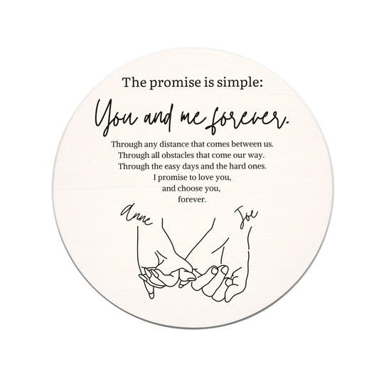 Personalized Pinky Promise Round Sign