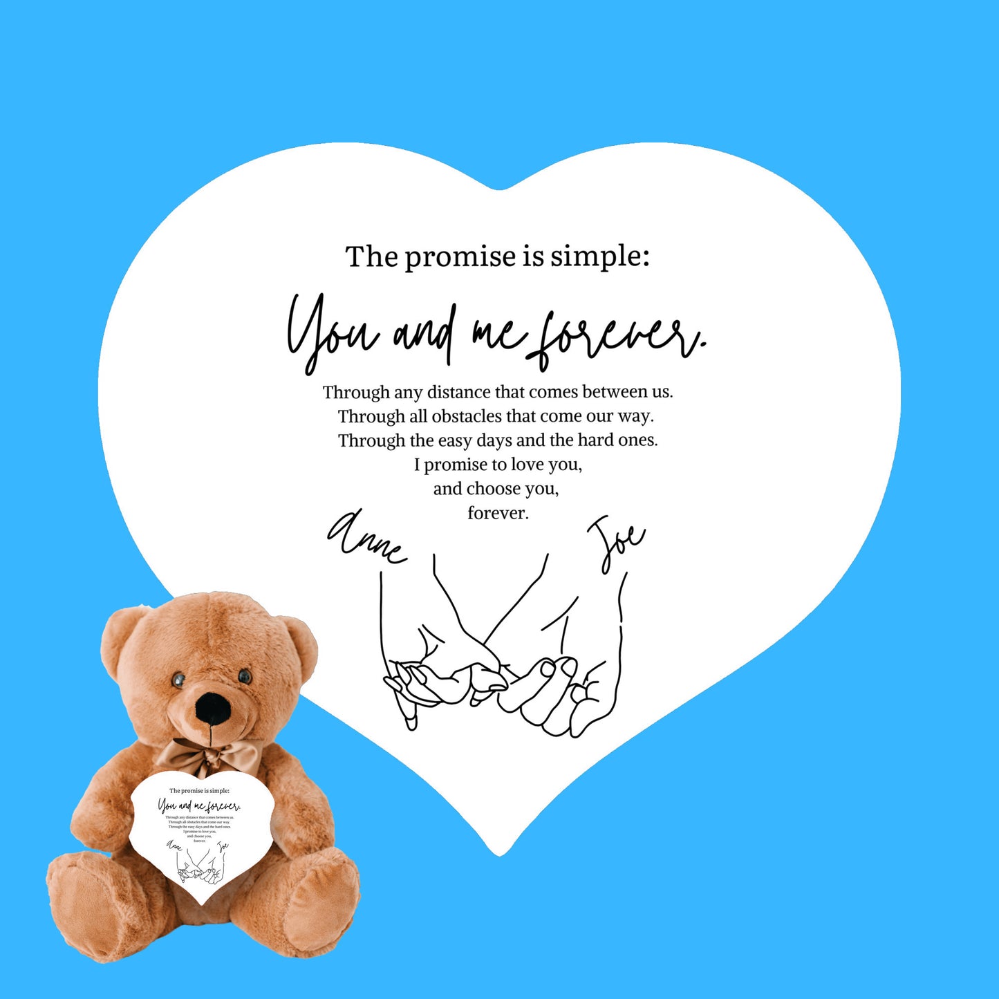 Custom Pinky Promise Teddy Bear